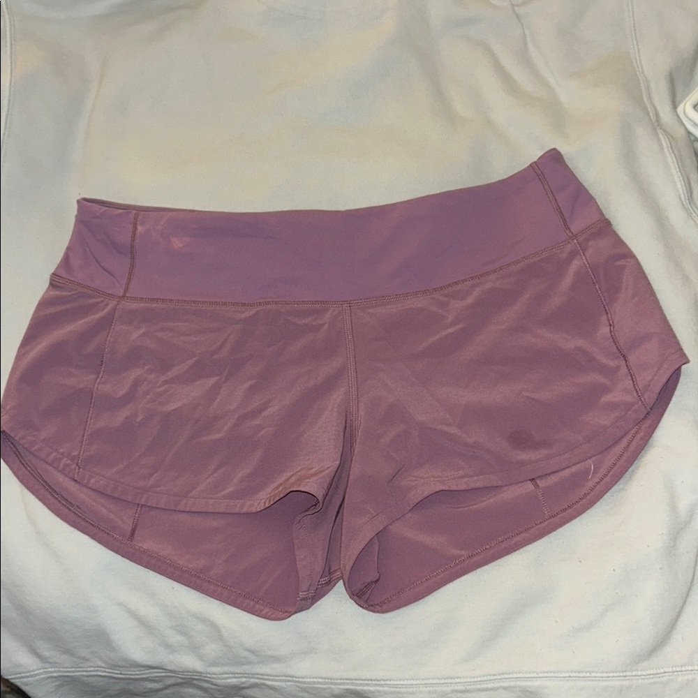 Purple Lululemon speed up shorts 2.5” inseam size 6
